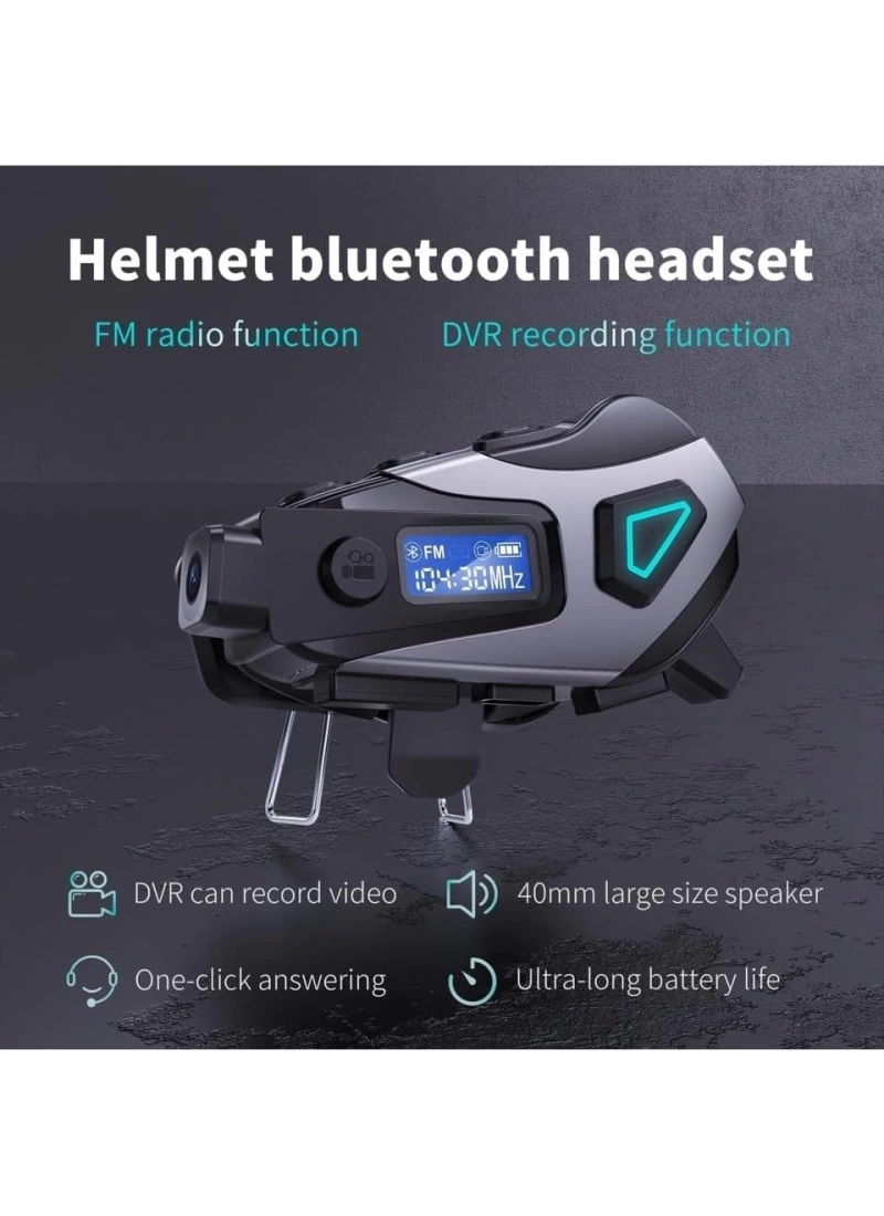 K10 Motosiklet Kask Kameralı Fm Radyo Wifi 5.4 Kulaklık 1080P Su Geçirmez 32GB MicroSD Dahil