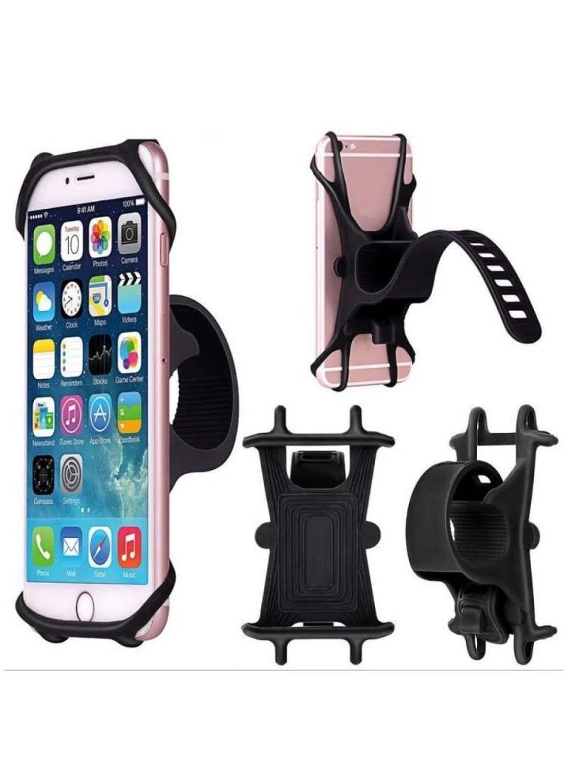 Universal Silikon Telefon Tutucu Motosiklet Bisiklet Gidon Bağlantılı Pratik Esnek