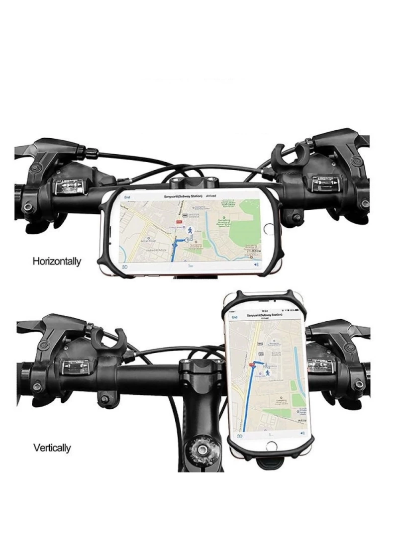Universal Silikon Telefon Tutucu Motosiklet Bisiklet Gidon Bağlantılı Pratik Esnek