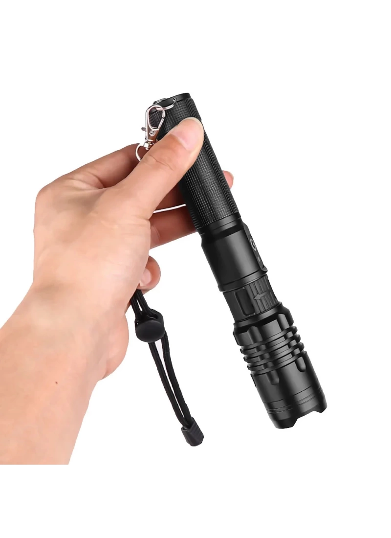 7 Fonksiyonlu Güçlü Led El Feneri Powerbank USB Şarj Zoomlu Acil Durum Afet Çanta Feneri