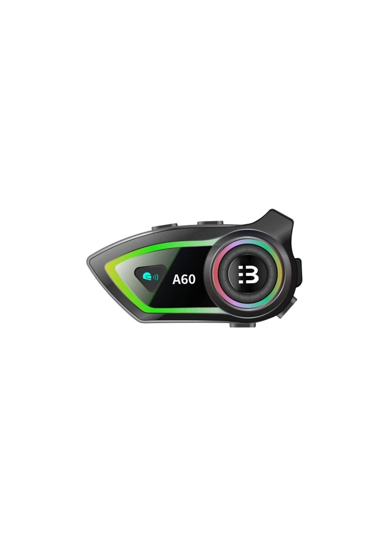 A60 Motosiklet Kask Kulaklık Bluetooth intercom RGB Işıklı Motorsiklet Interkom
