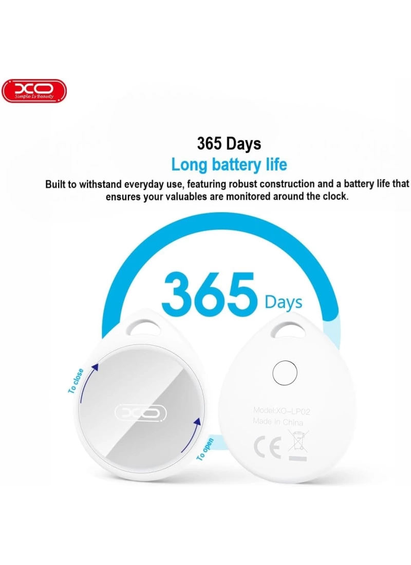 Airtag Akıllı GPS Takip Cihazı Android Tuya Uyumlu SmartTag XOLP01 (Beyaz)