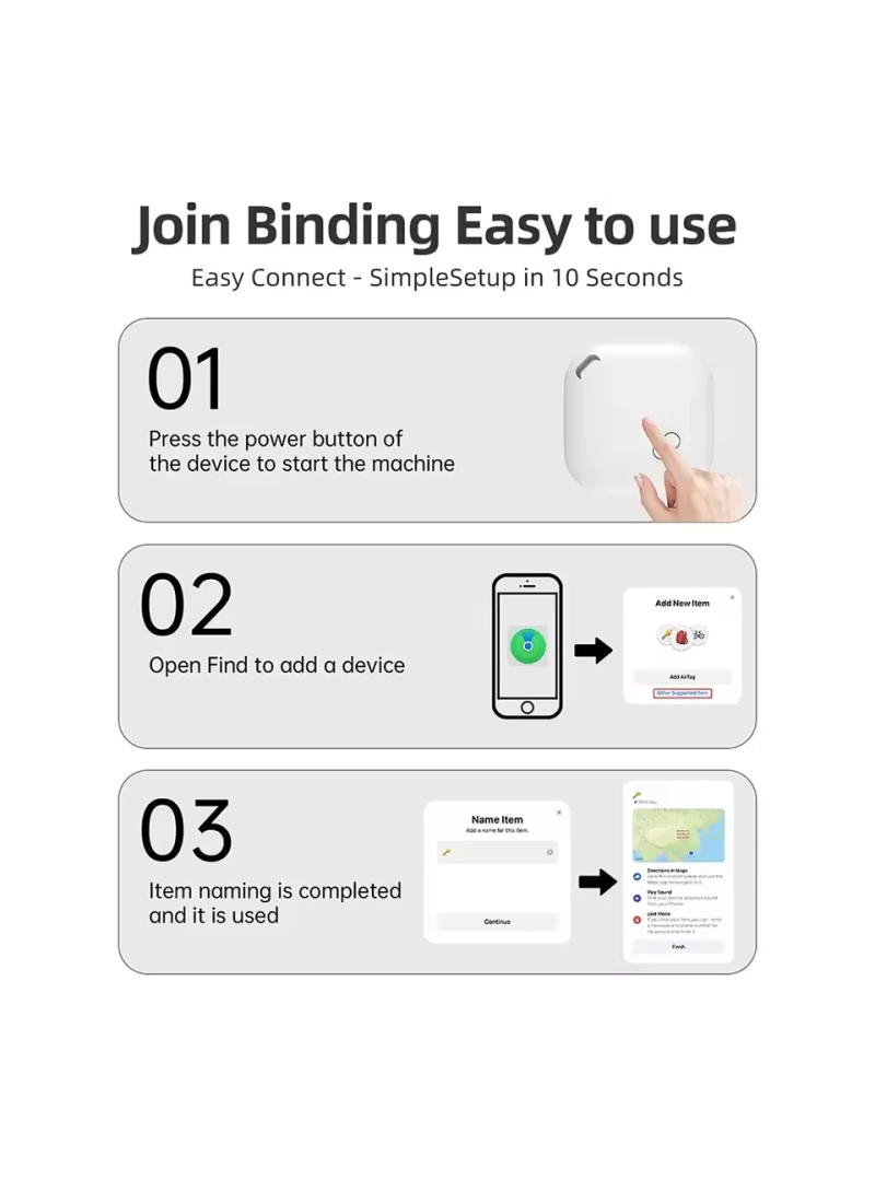 Airtag Akıllı GPS Takip Cihazı Apple IOS Uyumlu SmartTag (Siyah)