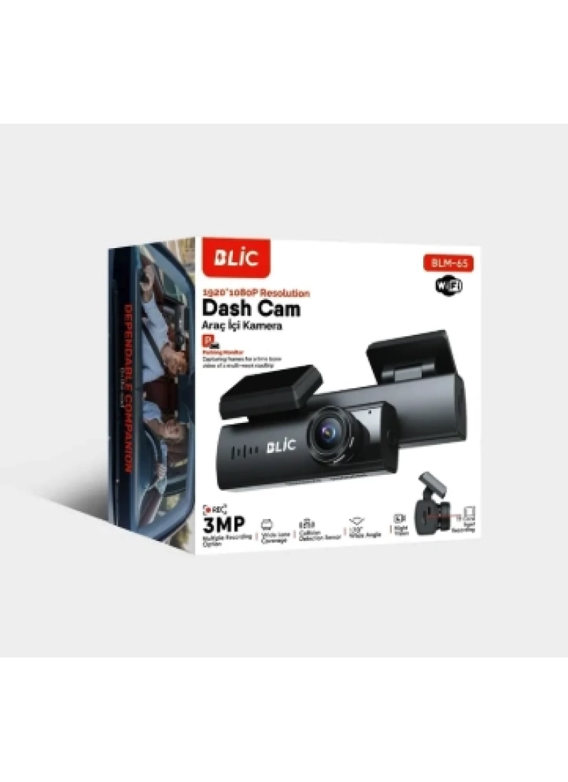 Araç İçi Kamera Wifi DVR Ön Sensörlü 3MP 1920*1080p Type-C 170 Derece Geniş Açı 128GB MicroSD Destekli