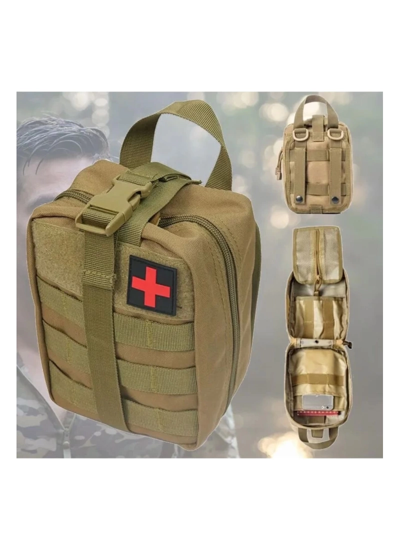 20CM Askeri Taktik Tıbbi Medikal Çanta Çöl Desert Molle İlk Yardım Çantası No13