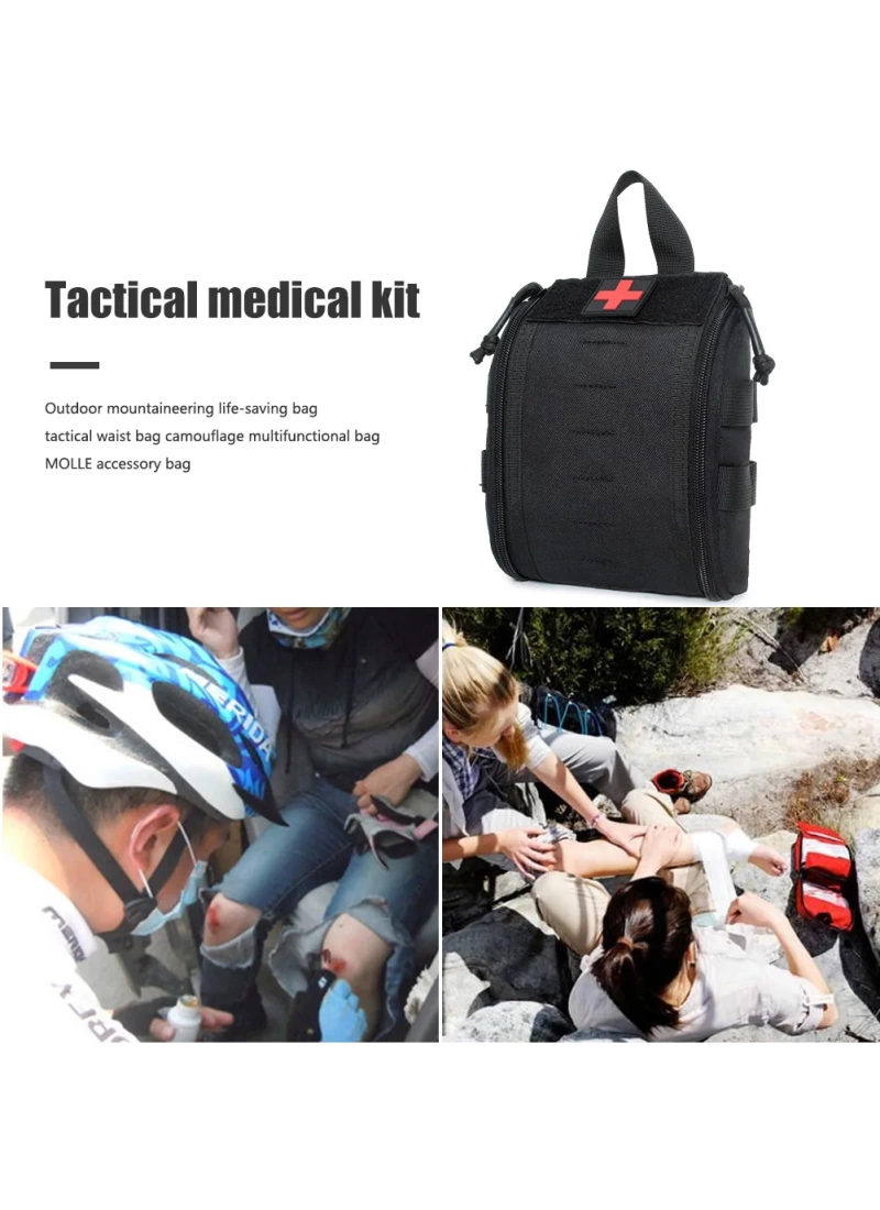 16cm Askeri Taktik Tıbbi Medikal Çanta Haki Yeşil EDC Molle İlk Yardım Çantası NO14