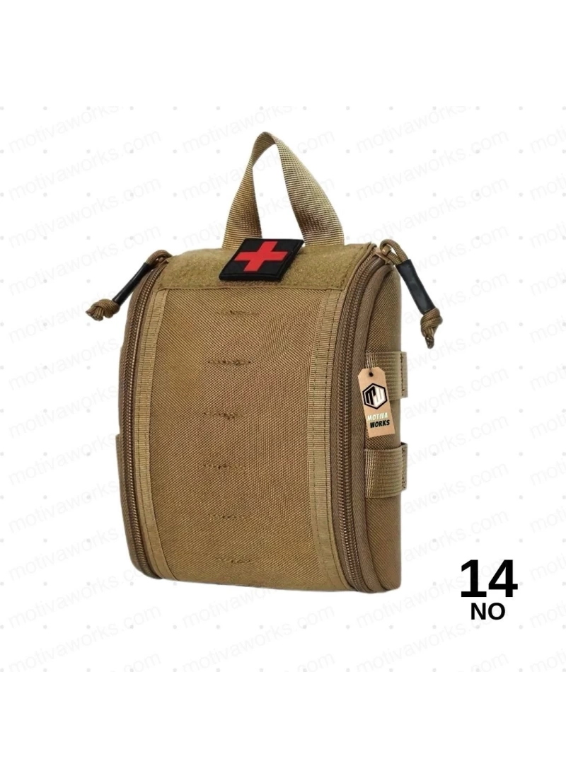16cm Askeri Taktik Tıbbi Medikal Çanta Tan Desert Çöl EDC Molle İlk Yardım Çantası NO14