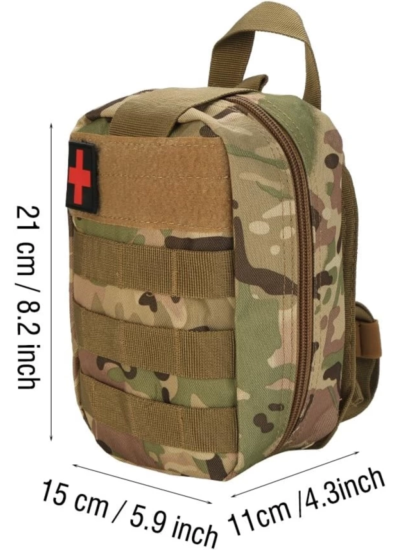20CM Askeri Taktik Tıbbi Medikal Çanta Multicam Kamuflaj Molle İlk Yardım Çantası No13