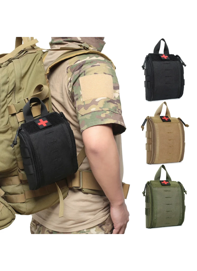 16cm Askeri Taktik Tıbbi Medikal Çanta Tan Desert Çöl EDC Molle İlk Yardım Çantası NO14