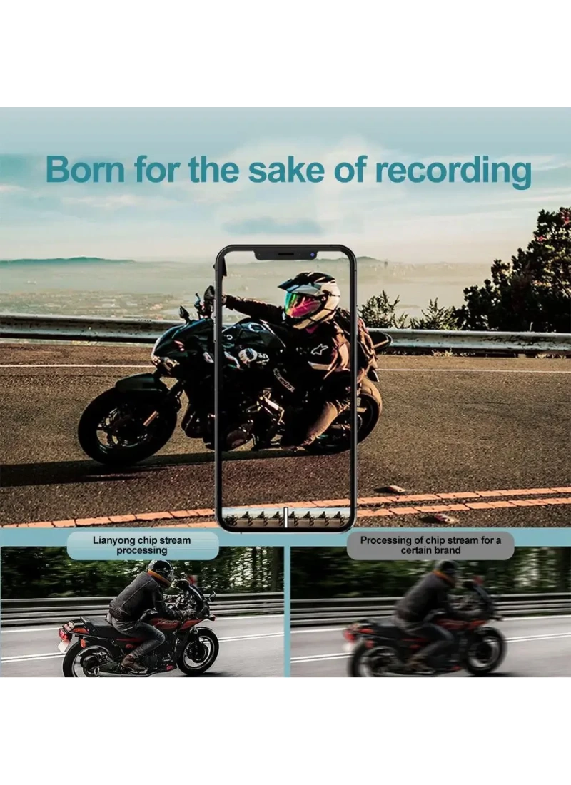 BT16 Kameralı Kask Kulaklık Muzik Sesli Asistan IPX6 Su Geçirmez 2000mAh 32GB Kart dahil