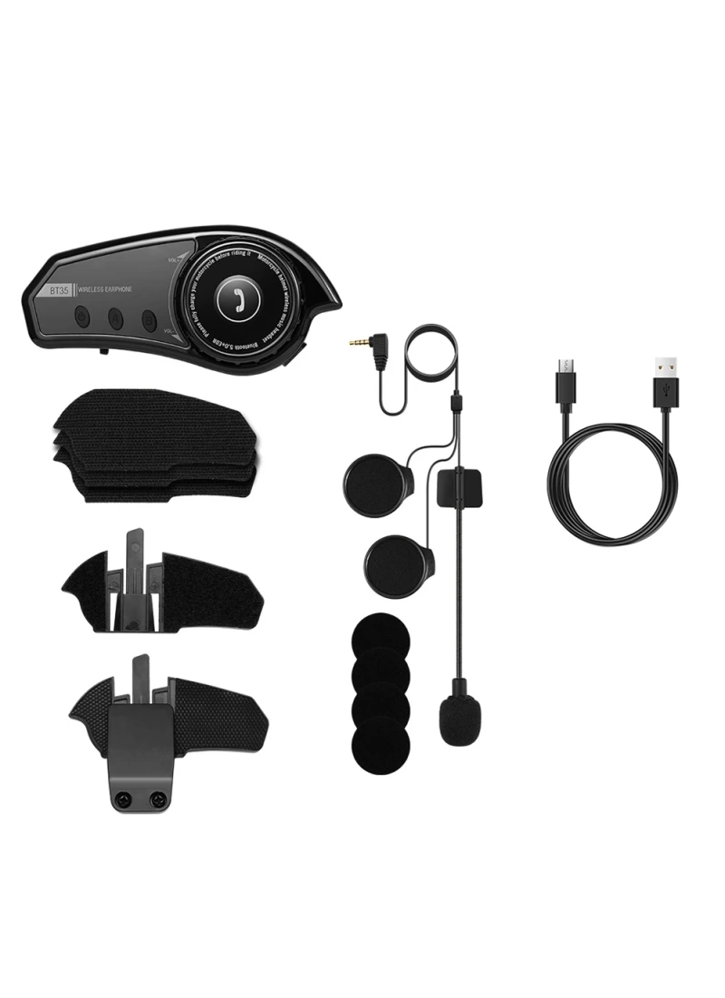 BT35 RGB intercom Motosiklet Kask Mavi BT 5.0 Mikrofonlu IP67 Waterproof Asistan Destekli Kulaklık