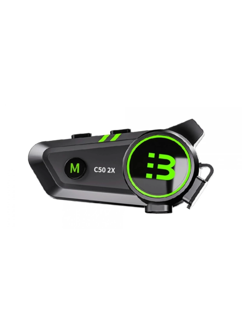 C50 2X Bluetooth 5.3 Kask intercom Kulaklık 300M Kablosuz Motosiklet Kulaklık IPX7 Su Geçirmez 1100mA
