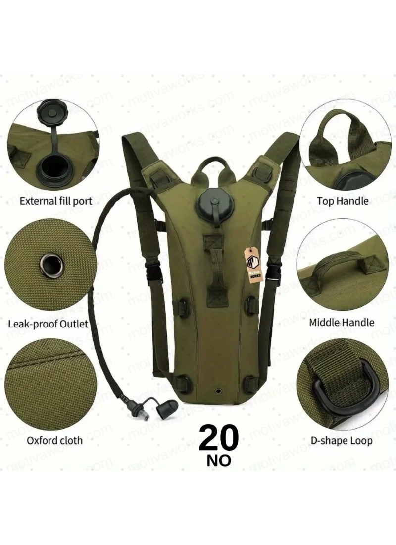 44CM Camelbak Suluk Sırt Çantası Haki Yeşil 2LT, Suluklu Çanta NO20