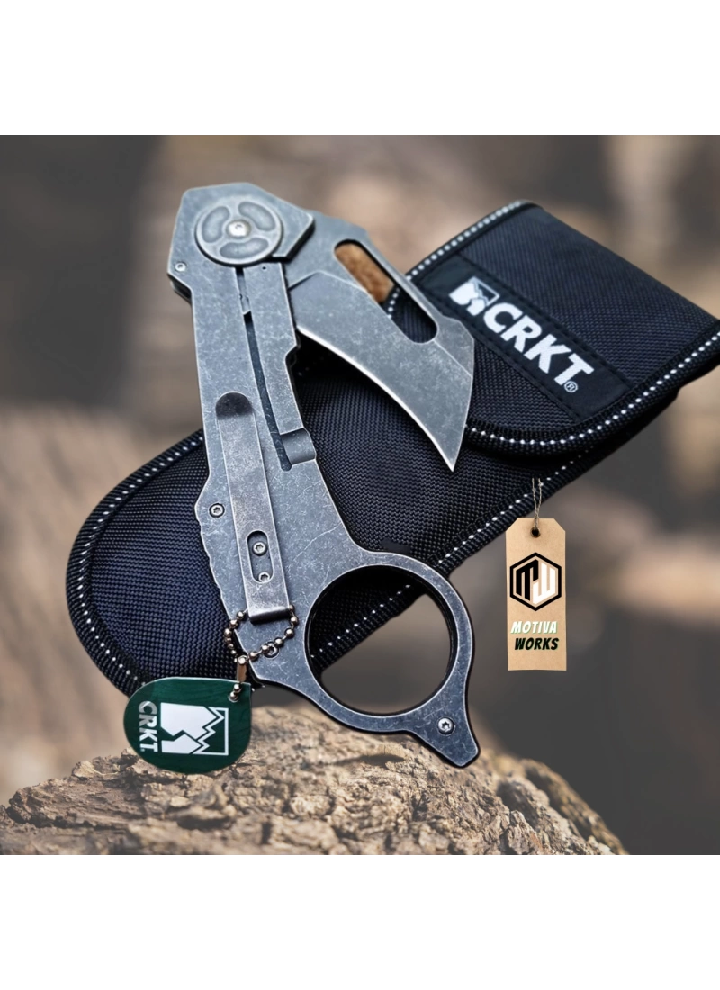 CRKT Calvin Stonewash Karambit Çok Amaçlı Dayanıklı Çakı
