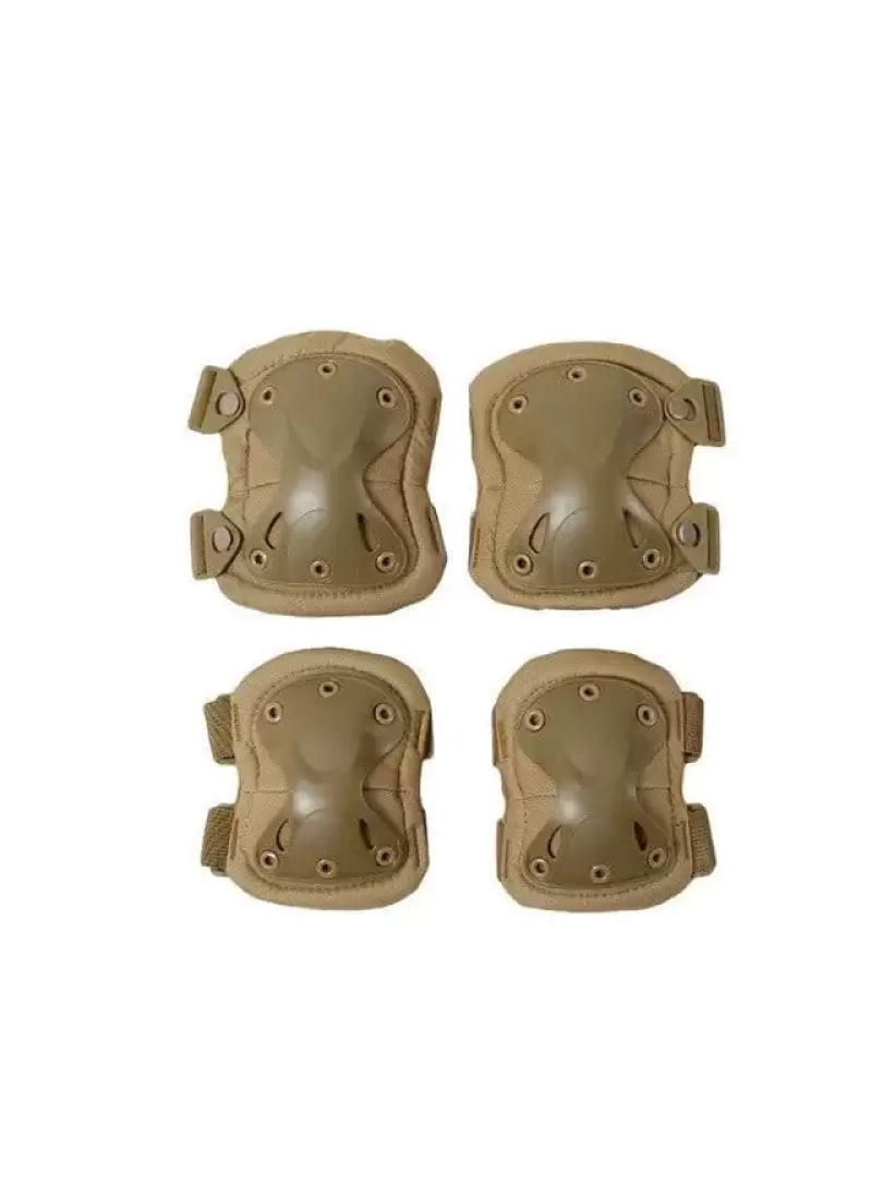 Dizlik Ve Dirseklik Koruma Seti Çöl Sarısı Airsoft Koruyucu Set