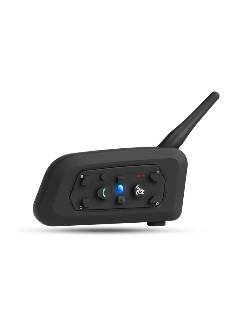 EJEAS V6Pro Motosiklet Bluetooth intercom, 1200m Mesafeli Kulaklık 6 Sürücü İletişim Sistemi İnterkom Su Geçirmez, GPS, DSP Gürültü Azaltma