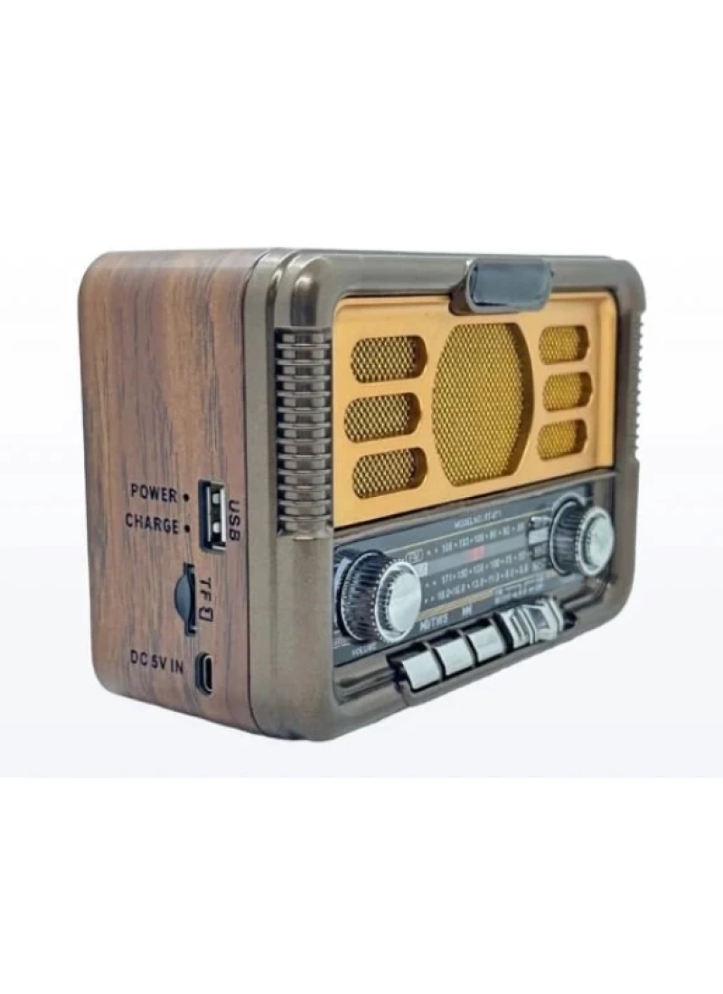 Everton Rt-671 Solar Powered Panel Bluetooth Wireless Nostalgic Radio
