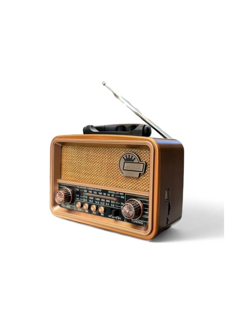 Everton Rt-827 Retro Güneş Enerjili Panelli Bluetooth Kablosuz Nostaljik Radyo