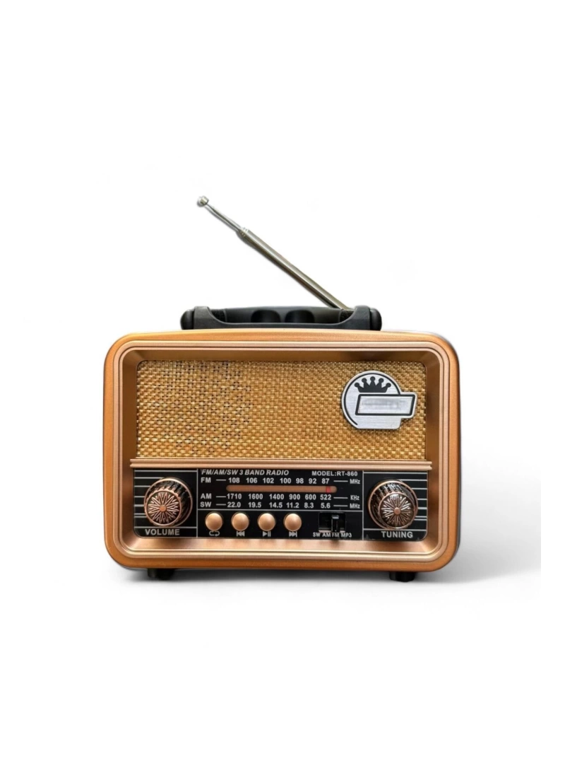 Everton Rt-827 Retro Güneş Enerjili Panelli Bluetooth Kablosuz Nostaljik Radyo