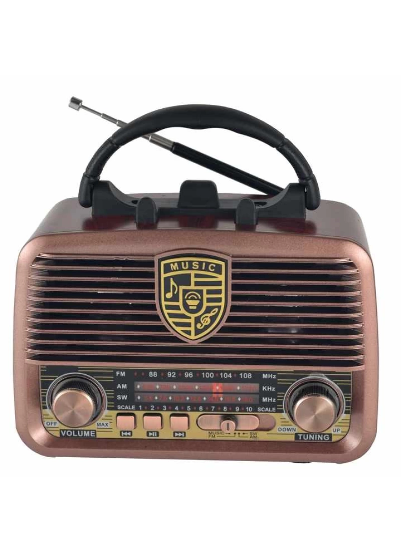 Everton Rt-845 Retro Güneş Enerjili Panelli Bluetooth Kablosuz Nostaljik Radyo