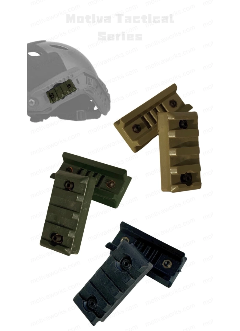 Hızlı Kask Yan Ray Montaj Adaptörü 22mm Picatiny Taktik Kask Aksesuarları için Haki Yeşil