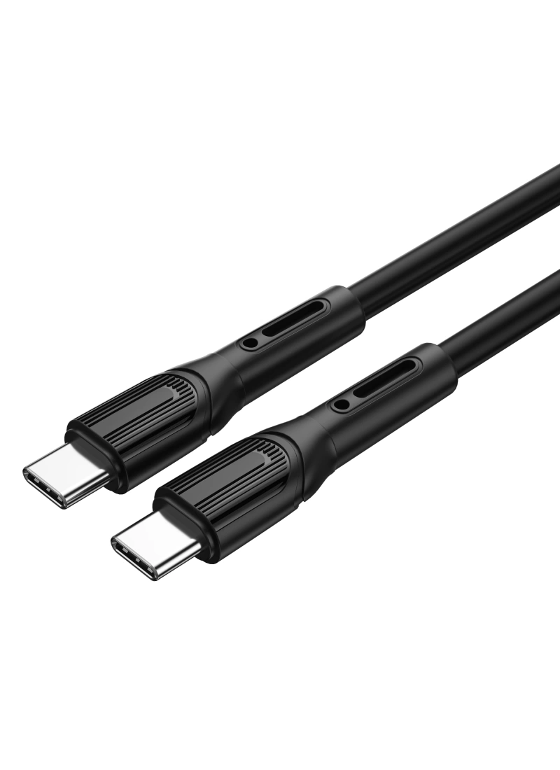 Hızlı Şarj Kablosu Armor Kablo Ucu Korumalı 100W Ultra Fast Charge Type-C To Type-C PD Data Kablo 1M