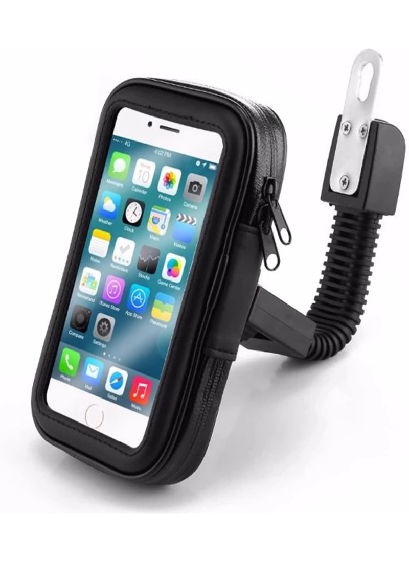 JX-100 XL 6.5 Motorsiklet ve Bisiklet Telefon Tutucu Ayna Bağlantılı