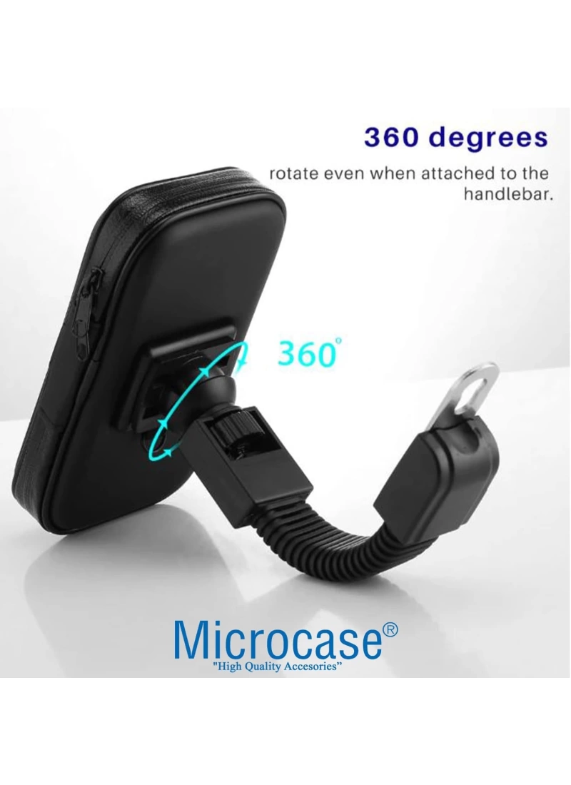 JX-100 XL 6.5 Motorsiklet ve Bisiklet Telefon Tutucu Ayna Bağlantılı