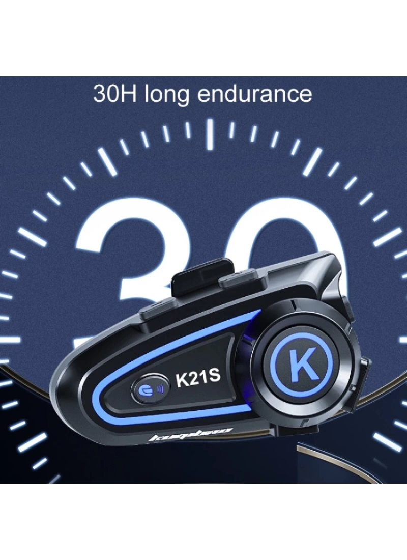 K21S 2X interkom BT 5.3 RGB Asistanlı 1200mah Gürültü Önleme Motosiklet Kask Kulaklığı