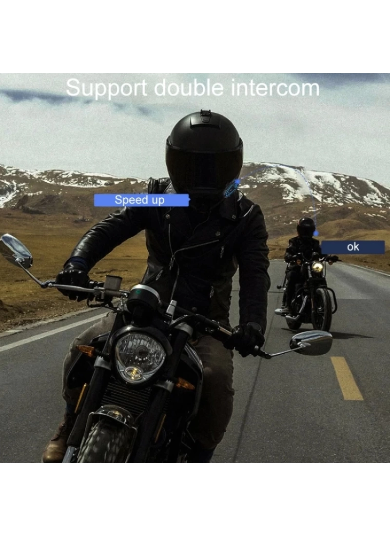 K21S 2X interkom BT 5.3 RGB Asistanlı 1200mah Gürültü Önleme Motosiklet Kask Kulaklığı
