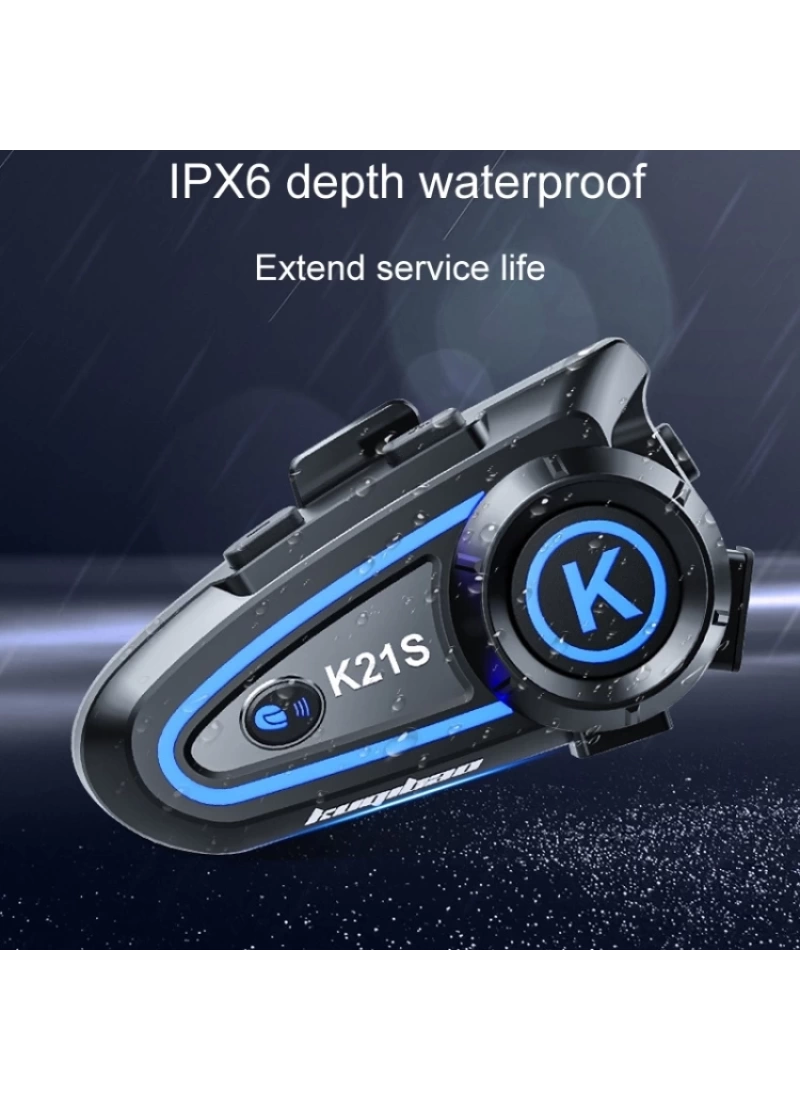 K21S 2X interkom BT 5.3 RGB Asistanlı 1200mah Gürültü Önleme Motosiklet Kask Kulaklığı