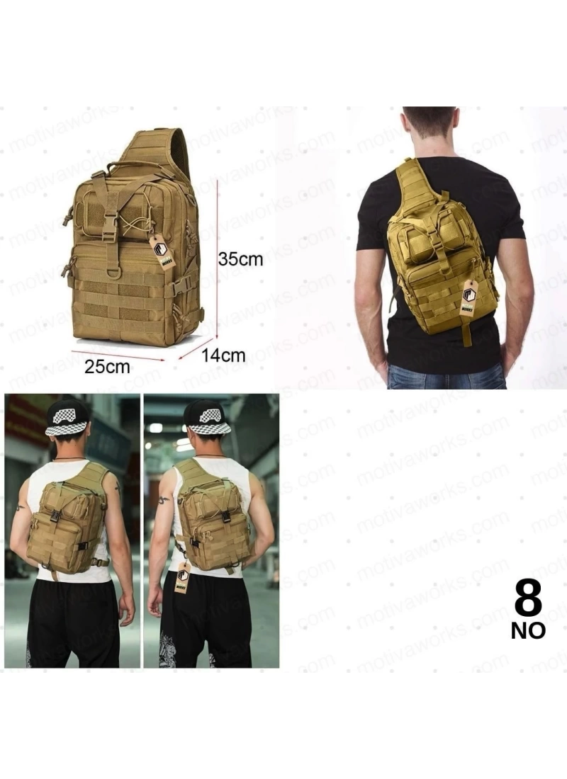 35cm Kamuflaj Multicam 20 LT Taktik Omuz Çantası 14in NO8