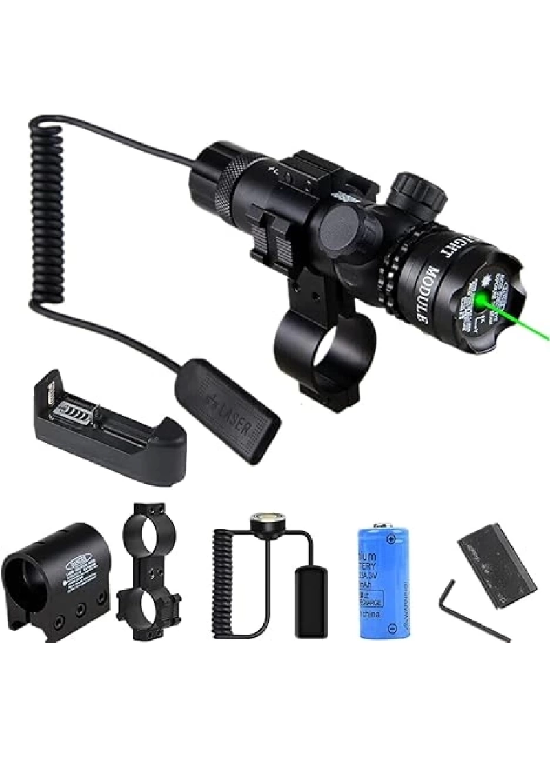 Pinty Hunting Rifle Green Laser Sight Dot Scope Adjustable with Mounts lazer