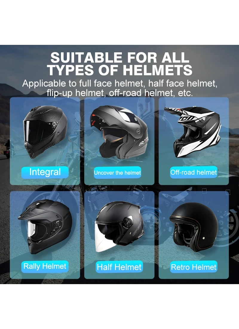 Maxto M3S Akıllı Kameralı BT 5.0 Kask intekom, FM, HD Video, Suya Dayanıklı, Geniş Açılı Lensli