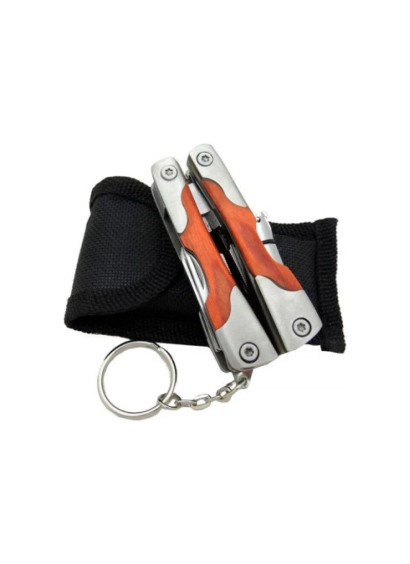 Mini Multitool Pense Fener Ahşap Saplı Çakı Bıçak