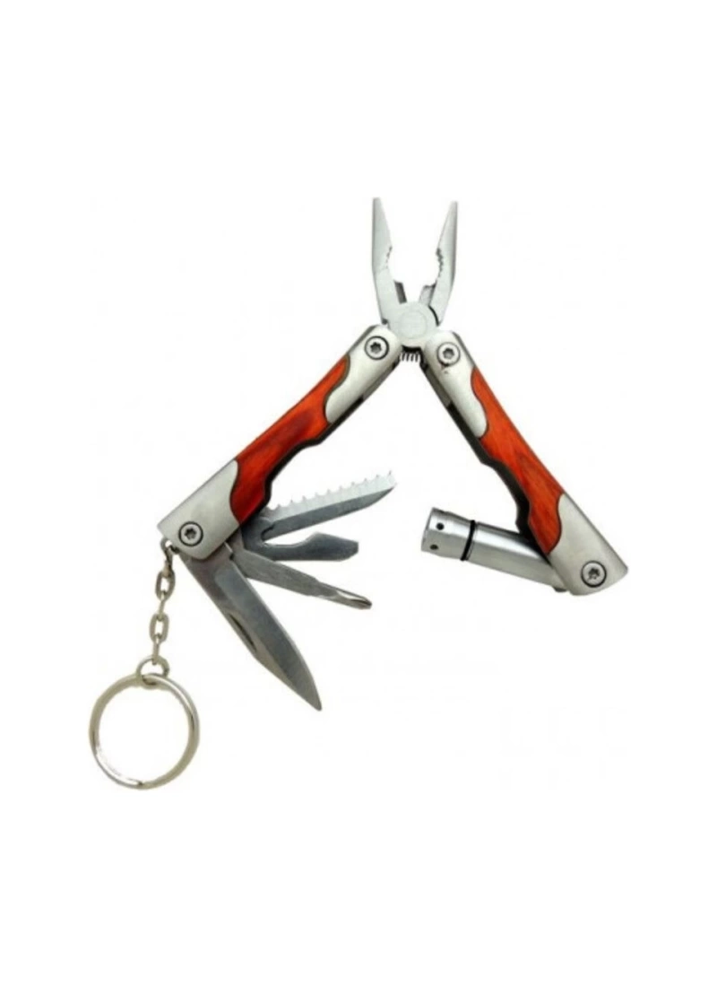 Mini Multitool Pense Fener Ahşap Saplı Çakı Bıçak