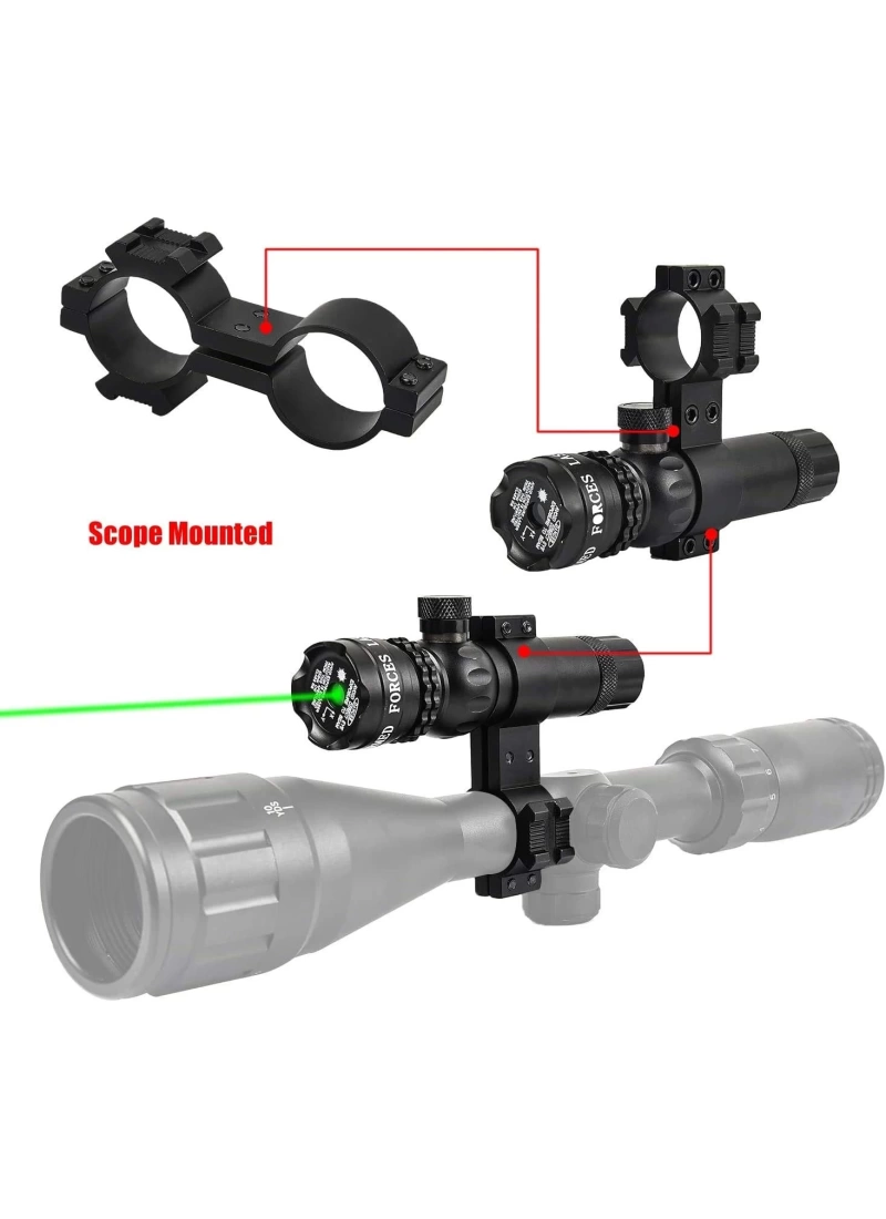Pinty Hunting Rifle Green Laser Sight Dot Scope Adjustable with Mounts lazer