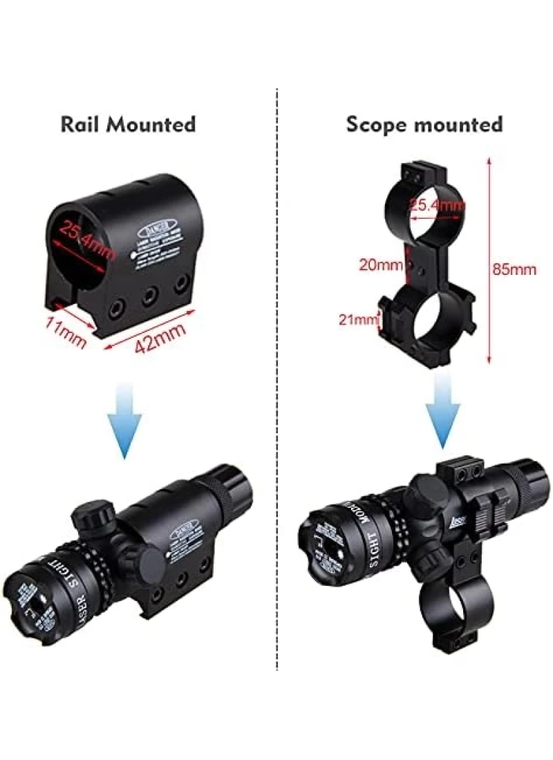 Pinty Hunting Rifle Green Laser Sight Dot Scope Adjustable with Mounts lazer