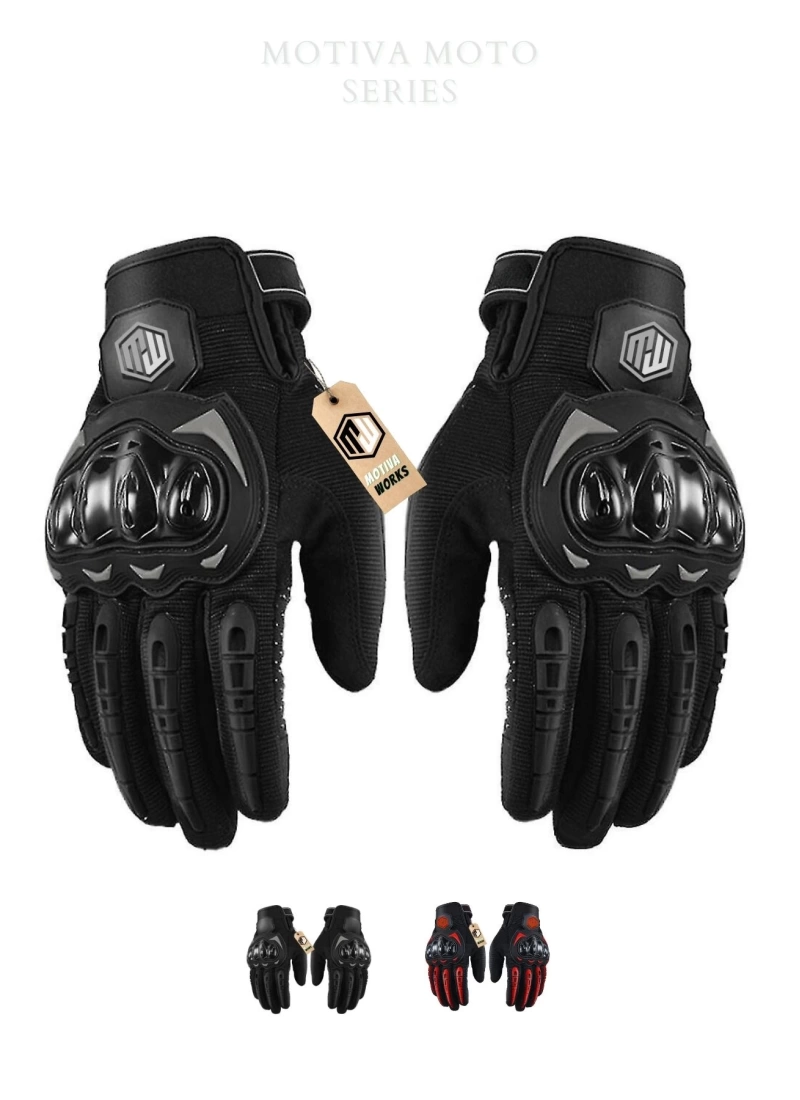 Motiva Works Siyah Unisex Motosiklet Eldiveni Dokunmatik M314B