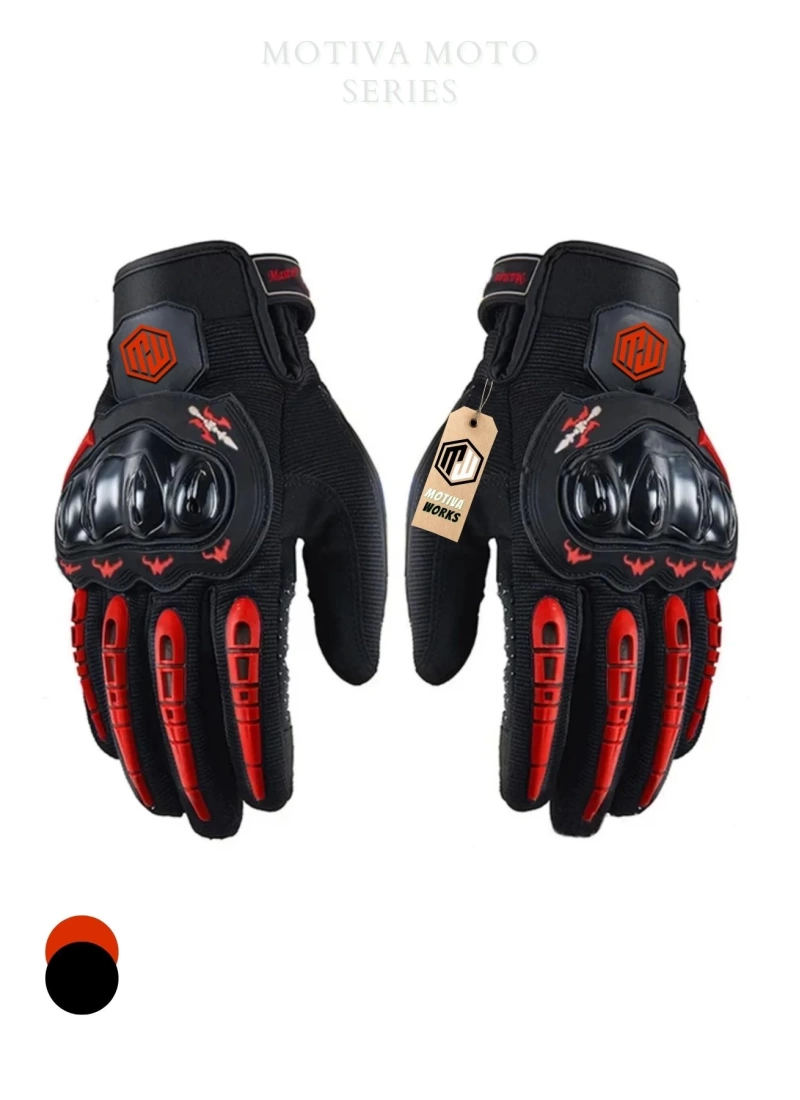 Motiva Works Sword Kırmızı Motosiklet Eldiveni Dokunmatik M313R