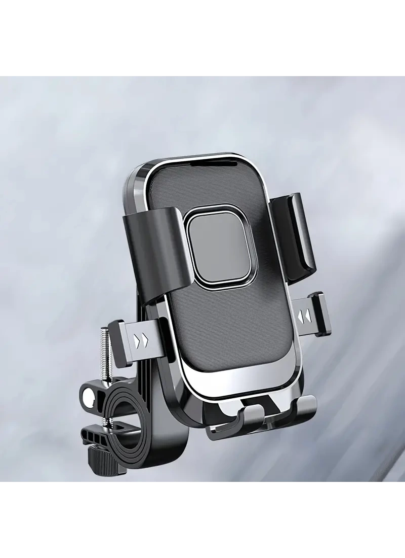 Motosiklet Bisiklet Scooter Telefon Tutucu Şok Emici 360 Dönebilen Otomatik Kavrama Pratik Açılma