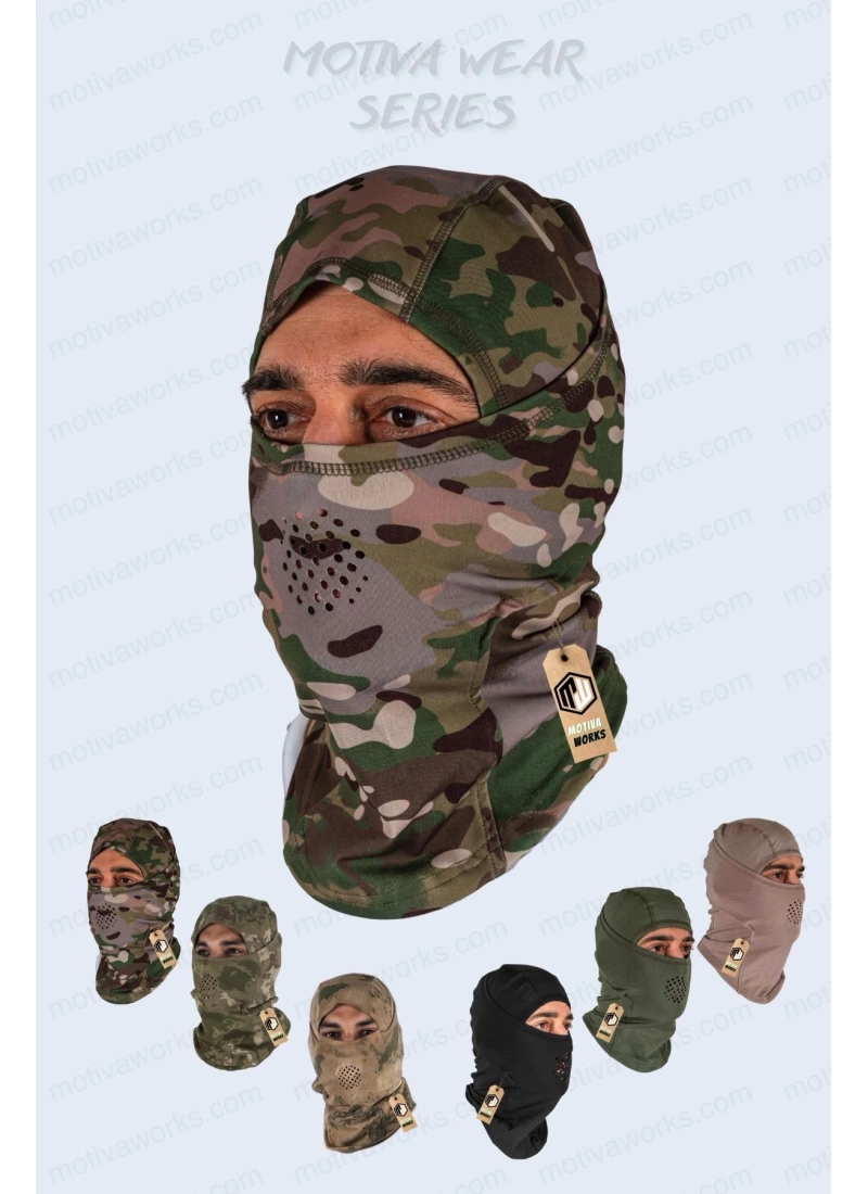 Motosiklet Outdoor Taktik Askeri Boyunluk Maske Balaklava Kamuflaj Multicam