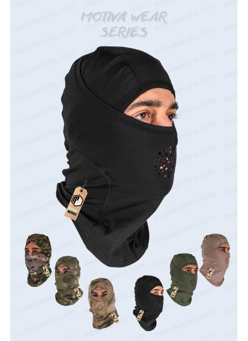 Motosiklet Outdoor Taktik Askeri Boyunluk Maske Balaklava Siyah