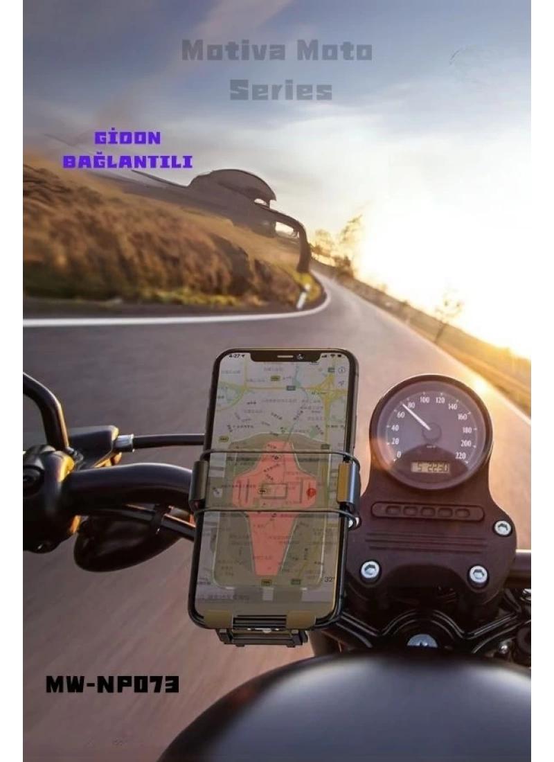 Motosiklet Telefon Tutucu Güçlü Gidon Bağlantılı 4.5 ila 7.0 inch Oversize Evrensel Model MNP073