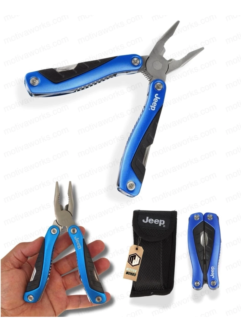 Multitool Çakı Jeep Model Mavi Pense