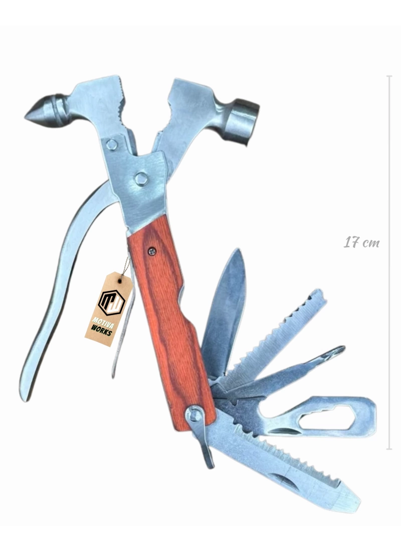 Multitool Çekiç Kırıcı Pense 19 Fonksiyonlu Çakı Yaşam Acil Durum Yaşam Seti