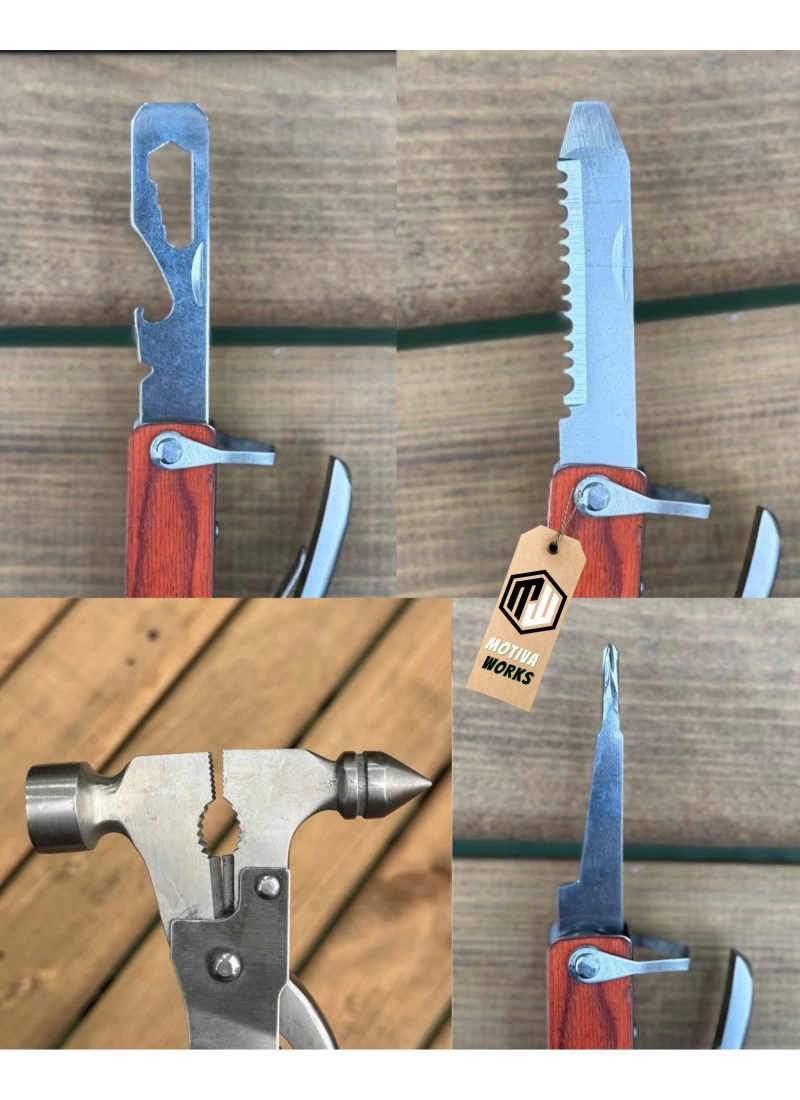 Multitool Çekiç Kırıcı Pense 19 Fonksiyonlu Çakı Yaşam Acil Durum Yaşam Seti