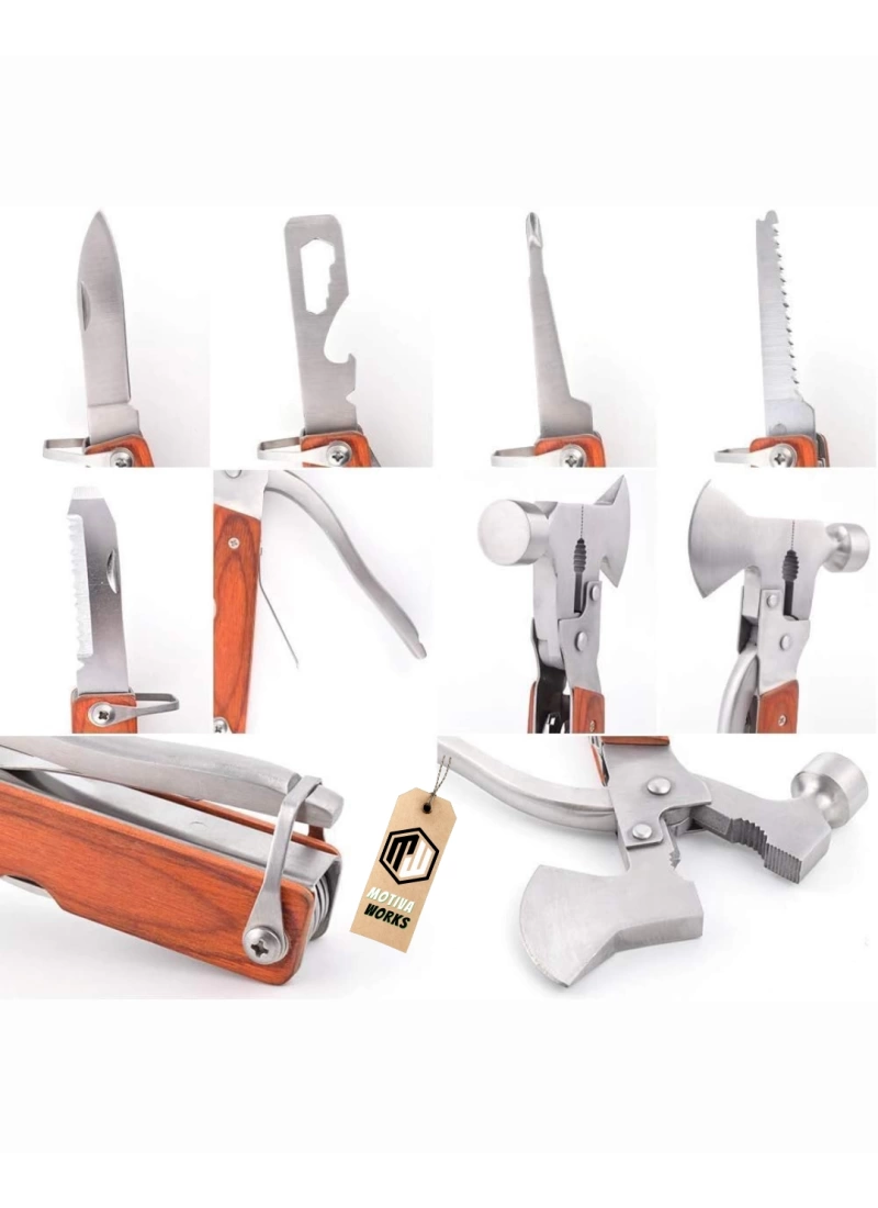 Multitool Çekiç Pense Balta 19 Fonksiyonlu Çakı Seti