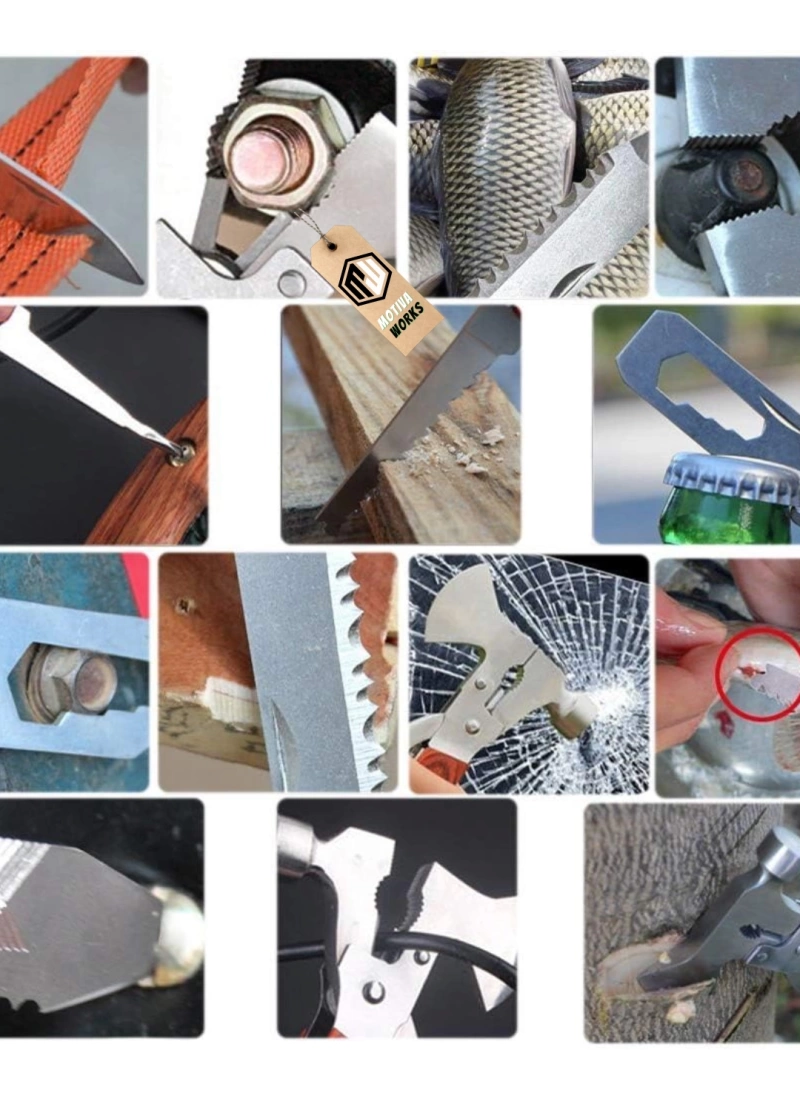 Multitool Çekiç Pense Balta 19 Fonksiyonlu Çakı Seti
