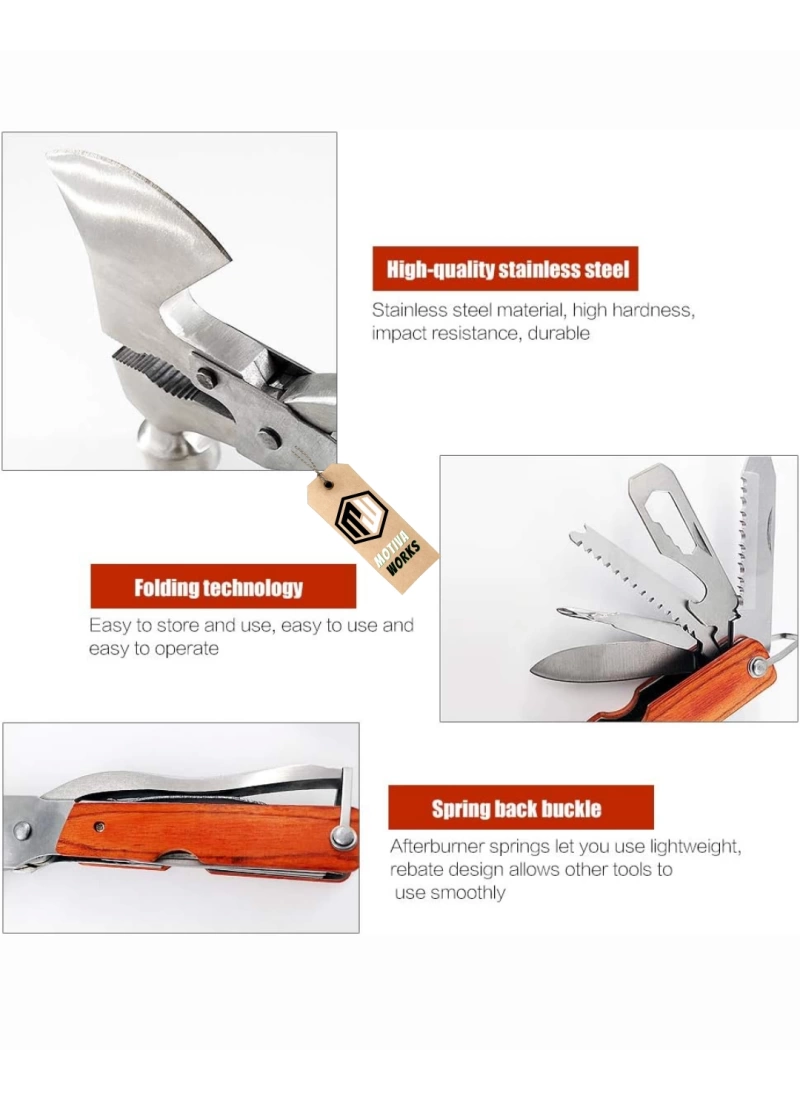 Multitool Çekiç Pense Balta 19 Fonksiyonlu Çakı Seti